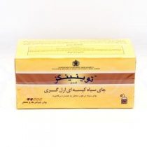 خرید چای سیاه کیسه ای با طعم برگاموت معطر پاکت زرد رنگ (تی بگ) 25 عددی مارک تویینگز